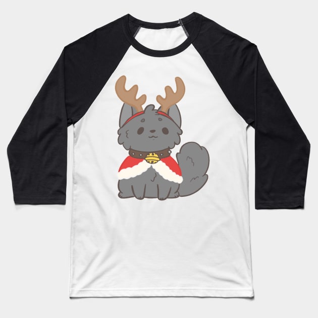 Christmas raindeer kitty Baseball T-Shirt by IcyBubblegum